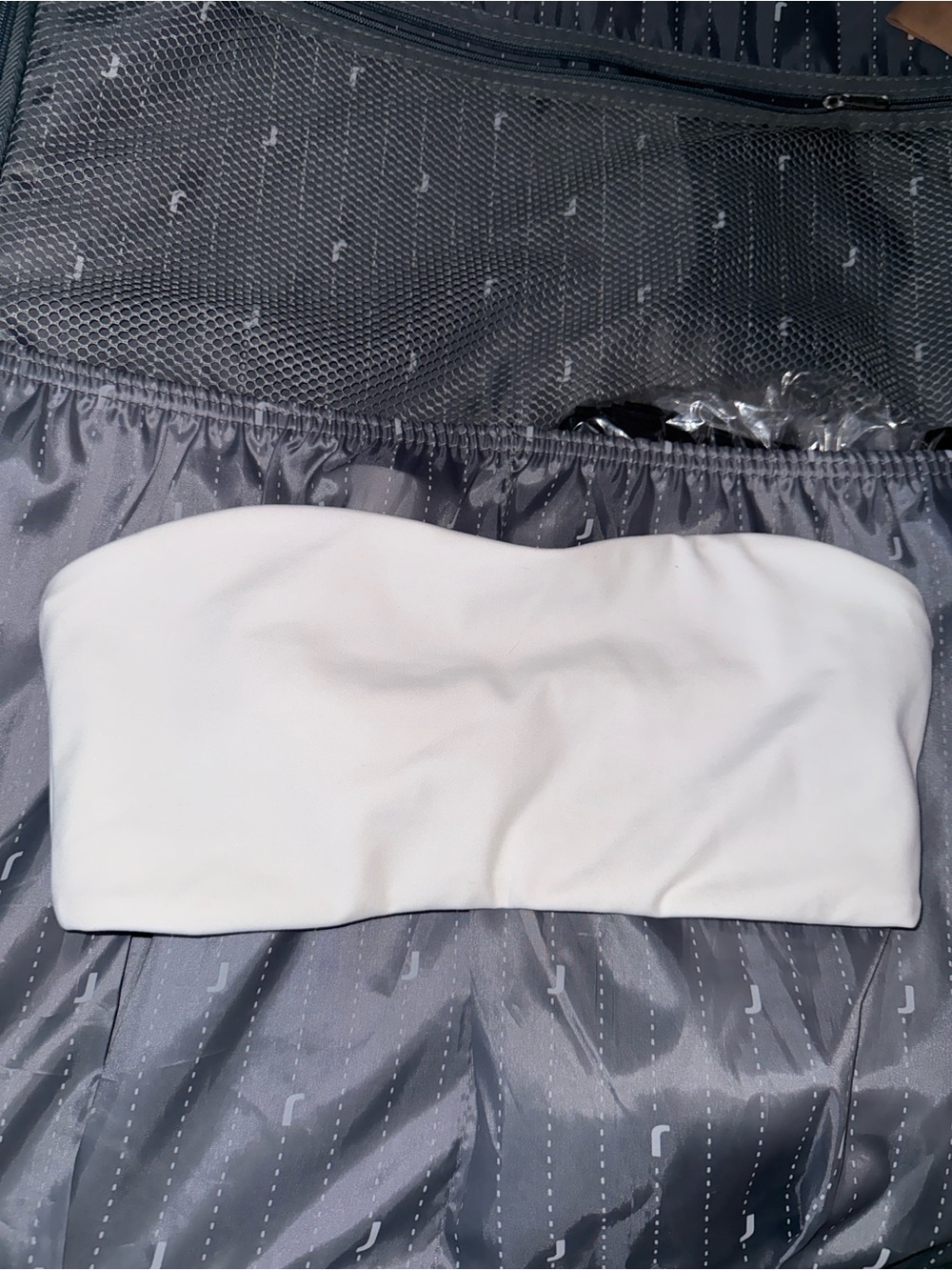 Crop Shop Boutique White Strapless Bandeau Sports Bra